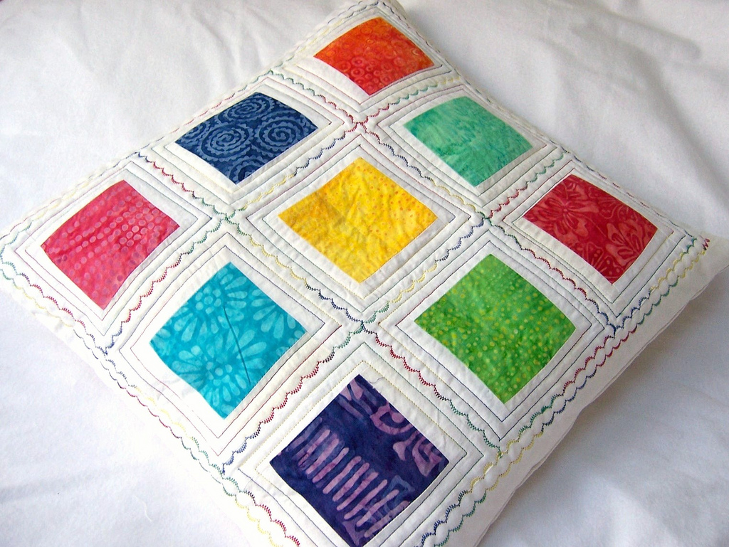 I Can See a Rainbow - Patchwork Cushion Cover